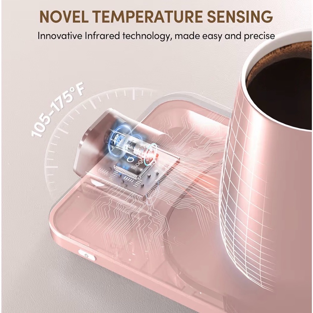 NWT unopened Rose Pink Electric Mug Warmer with Matching Tumbler - Picture 6 of 10